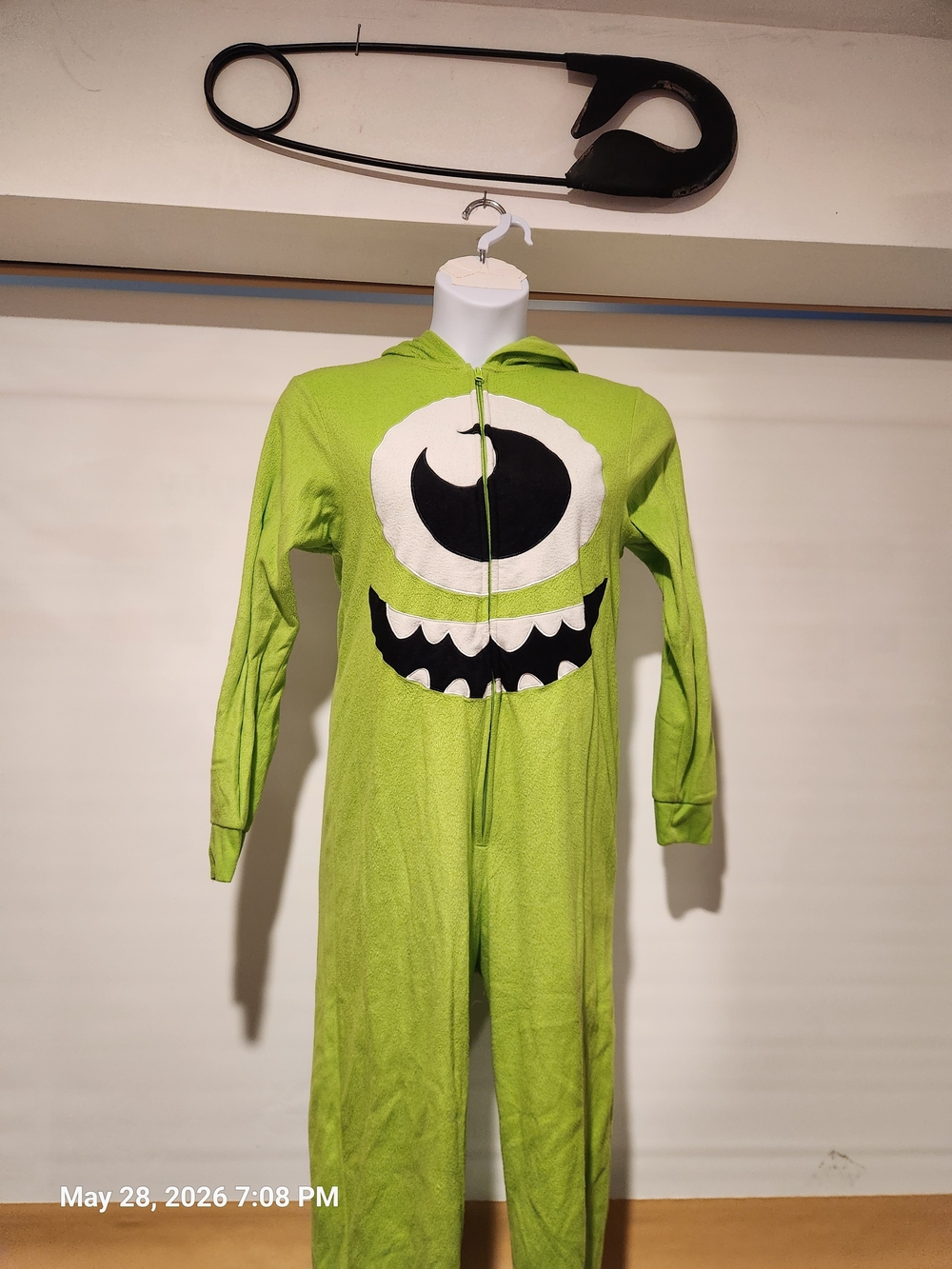 Disney Monster Mike Kwazouski Onesie with Eye and Teeth Graphic - Picture 2 of 4